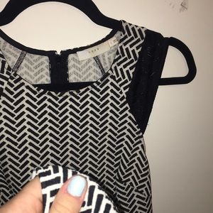 White and Black Skater Dress